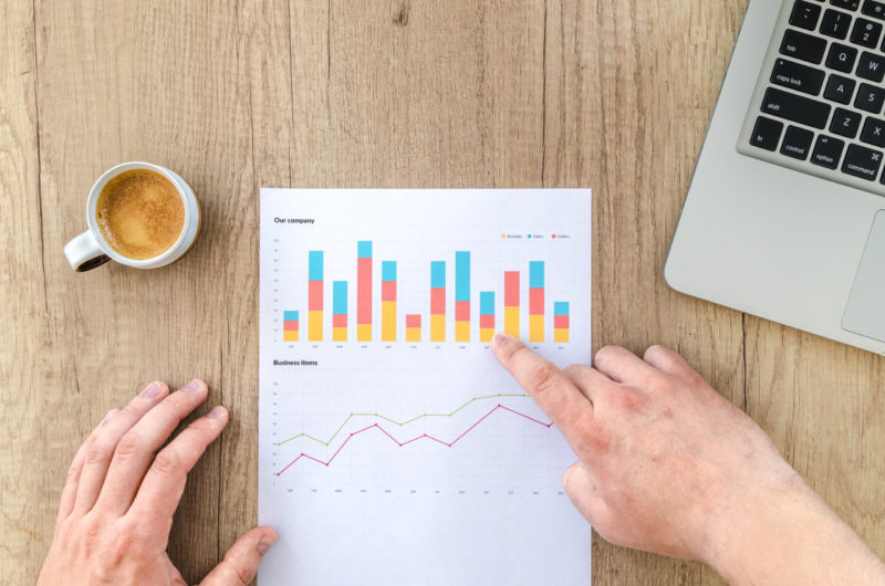 graph chart showing economic forecast