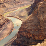 landscape and nature concept - view of grand canyon cliffs and colorado river