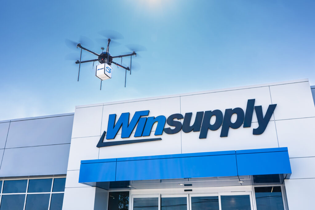 Construction materials provider Winsupply has announced its plan to offer drone delivery, according to a company news release.