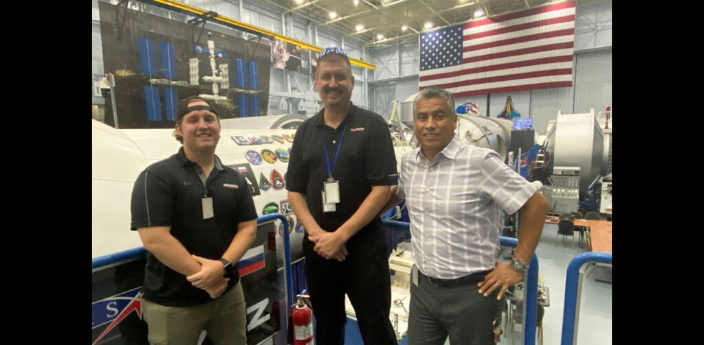 Marshall, Pryor and Valdez are seen in this blog's featured photo above, posing in front of the Artemis III rocket at NASA's Johnson Space Center in Houston. Their space-riding names are alongside those of nearly 30,000 other people whose work made the Artemis III mission possible.