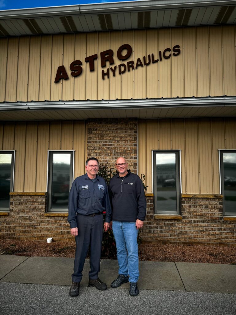 Former Owner of Astro Hydraulics Jerry Wildenberg pictured with President and Co-owner of Kundinger Service and Repair Solutions Thomas Kundinger