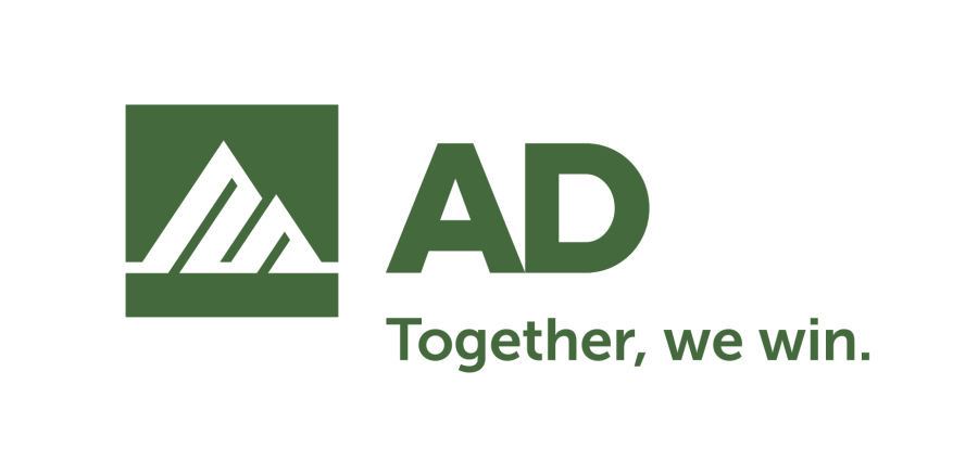 AD green logo with mountain image