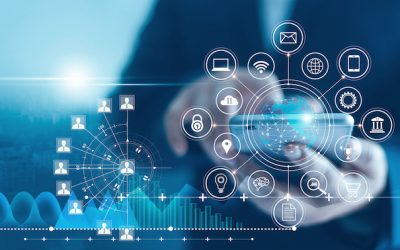 Businessman using mobile smartphone and icon network connection data with growth graph customer, digital marketing, banking and payment online, analysis and planning of business.