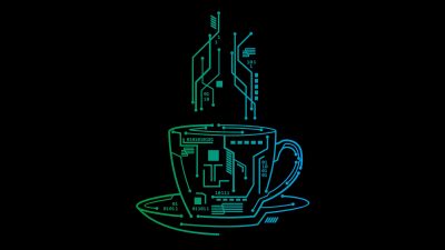 tech coffee illustration