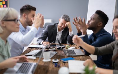 Frustrated Businessman During A Business Meeting In Office