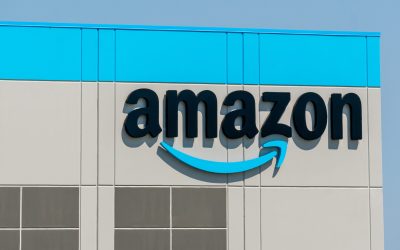 Amazon Warehouse Facility Exterior and Trademark Logo