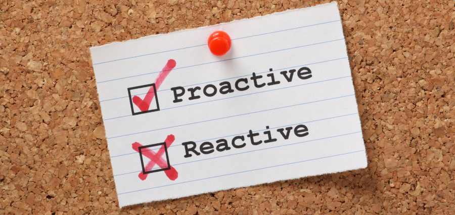 Proactive versus Reactive on a cork notice board