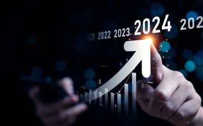 Business growing in 2024. analytical businessman planning business growth 2024, strategy digital marketing, profit income, economy, stock market trends and business, technical analysis strategy