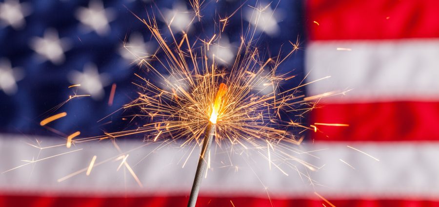 Fourth of July, Sparkler, Pyrotechnics.