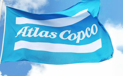 Atlas Copco Logo Flag