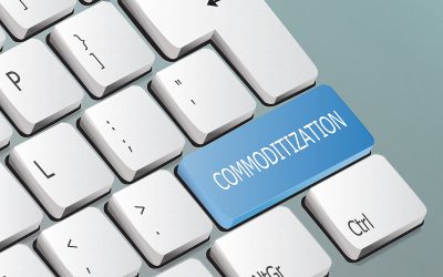 commoditization written on the keyboard button