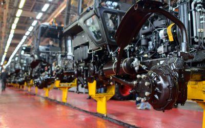 Machine-Building Plant, assembly shop, selective focus