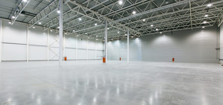 Interior of empty warehouse