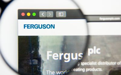 Los Angeles, California, USA - 5 March 2019: Ferguson website homepage. Ferguson logo visible on screen, Illustrative Editorial