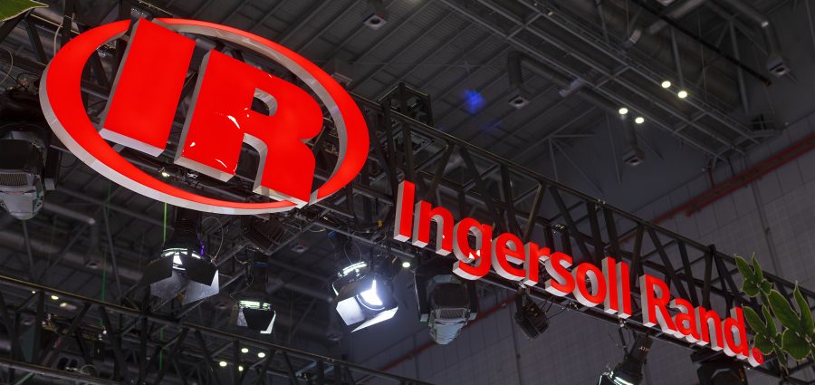 SHANGHAI, CHINA- NOV. 6, 2022: Ingersoll Rand sign is seen during the fifth China International Import Expo (CIIE).