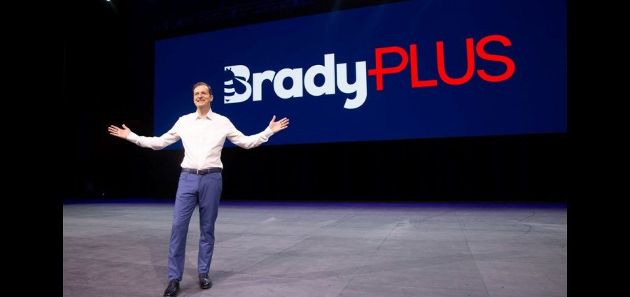 Ken Sweder, CEO & Chairman of BradyPLUS, unveiling the new company name.