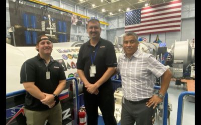 Marshall, Pryor and Valdez are seen in this blog's featured photo above, posing in front of the Artemis III rocket at NASA's Johnson Space Center in Houston. Their space-riding names are alongside those of nearly 30,000 other people whose work made the Artemis III mission possible.