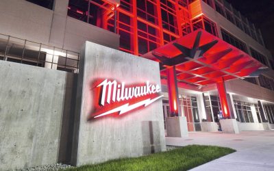 Exterior shot of Milwaukee Tool's Global Headquarters in Brookfield, Wis.