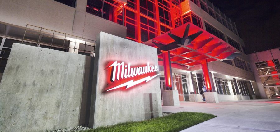 Exterior shot of Milwaukee Tool's Global Headquarters in Brookfield, Wis.