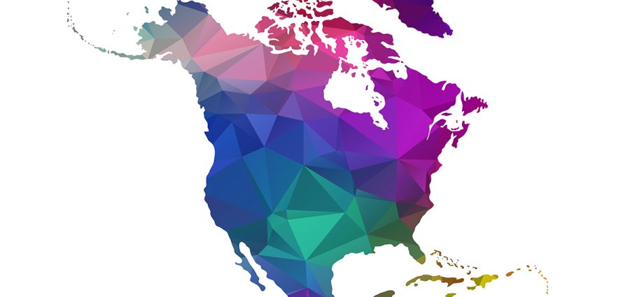 low poly north america