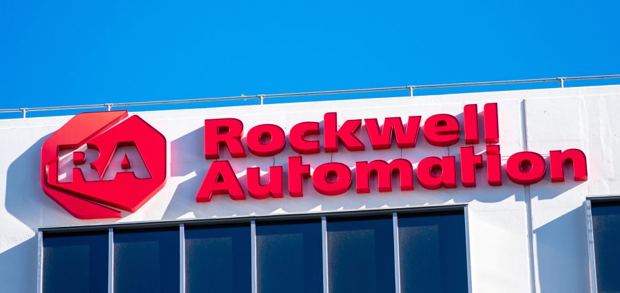 Rockwell Automation sign, logo on the facade of Silicon Valley office - San Jose, California, USA - 2021