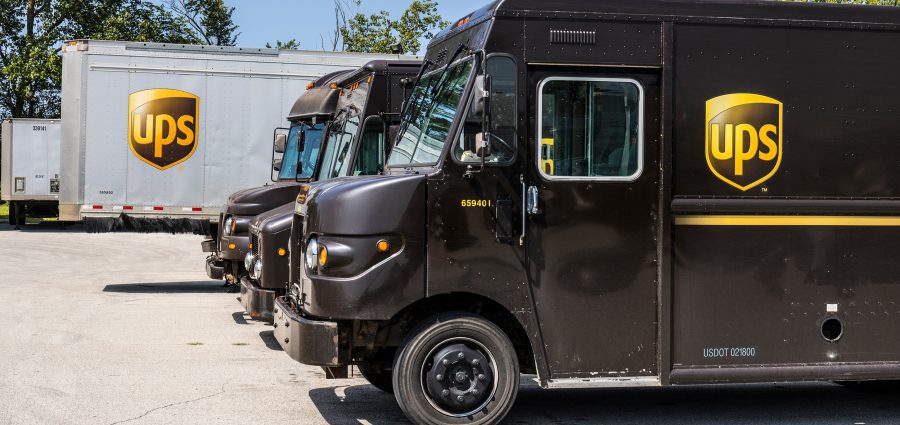 Kokomo - Circa August 2017: United Parcel Service Delivery Truck. UPS is the World's Largest Package Delivery Company VI