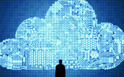 3d rendering circuit cloud on tablet for cloud computing technology