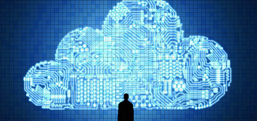 3d rendering circuit cloud on tablet for cloud computing technology