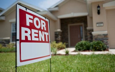 For Rent sign in front of new house