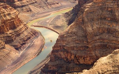 landscape and nature concept - view of grand canyon cliffs and colorado river