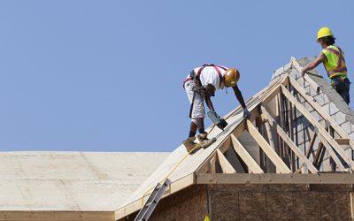 Workers working on the roof